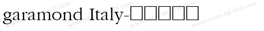 garamond Italy字体转换